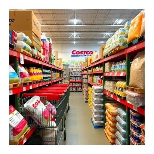 好市多購物通道擺滿大量商品