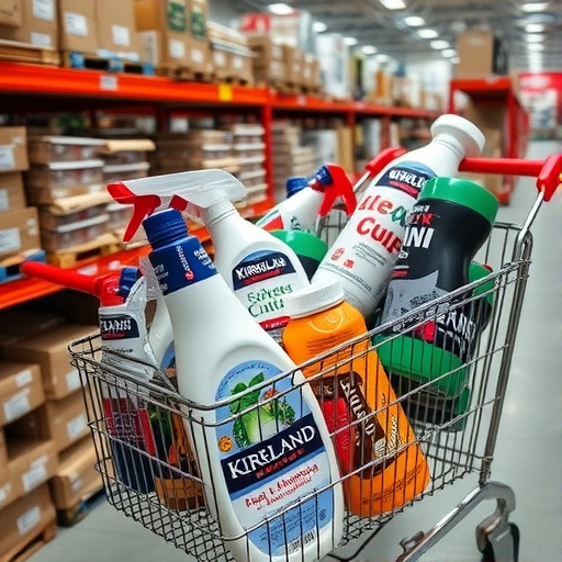 好市多購物車滿滿的科克蘭商品