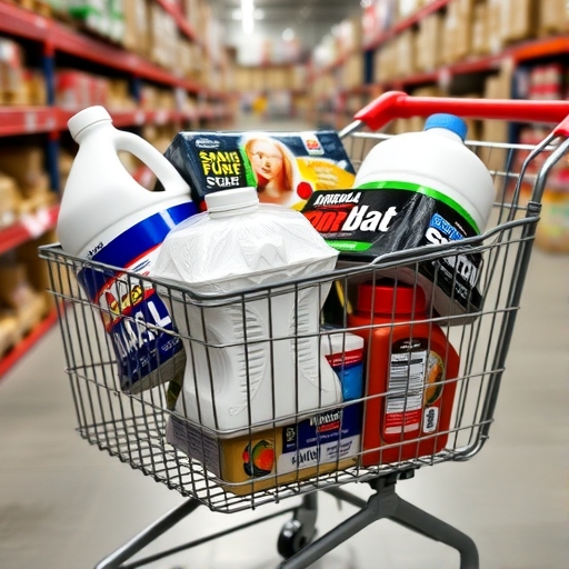 好市多購物車滿滿的科克蘭商品