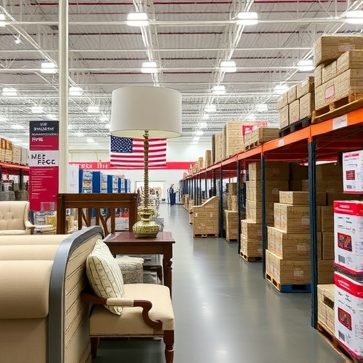 Costco店內陳列Kirkland產品的內部景象