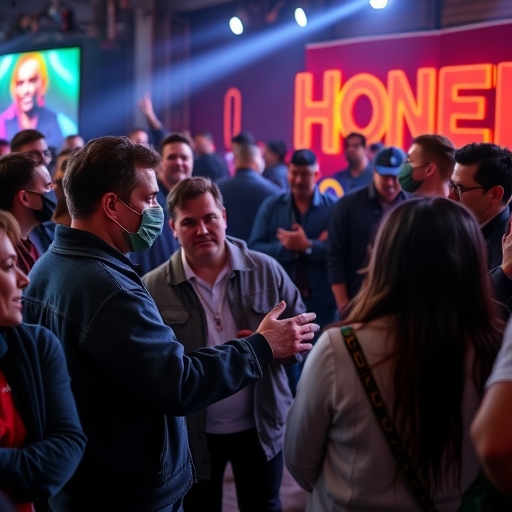 藝術家與忠實粉絲互動的場景