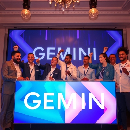 Gemini 股票上市後的慶祝活動