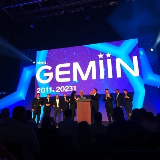 Gemini 股票上市慶祝活動現場