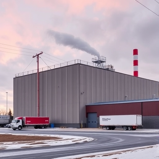 一座巨大製造工廠的外觀