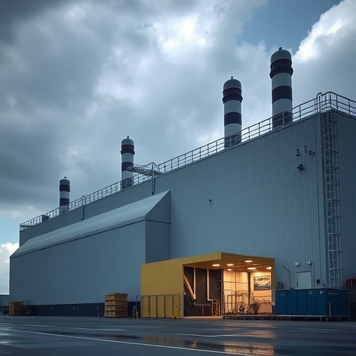 巨大製造工廠外部景觀