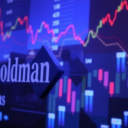 高盛標誌與股市圖表