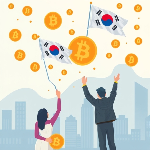 韓國投資者慶祝加密貨幣成功