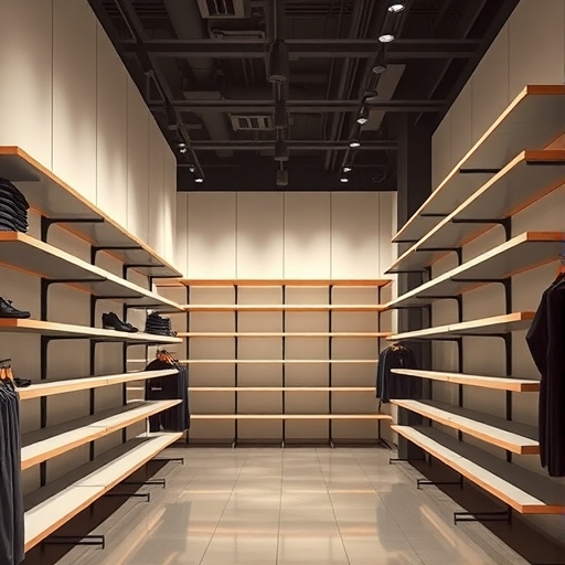 Lululemon 商店內架子空無一物