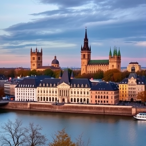 盧森堡天際線與現代建築