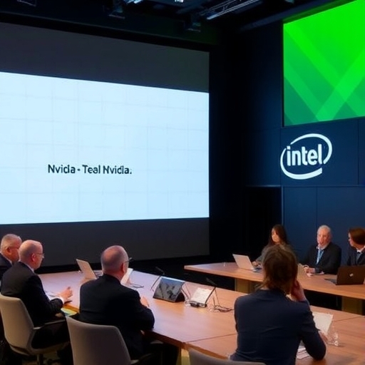 英偉達與英特爾的合作會議