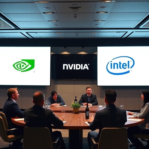 英偉達與英特爾的合作會議
