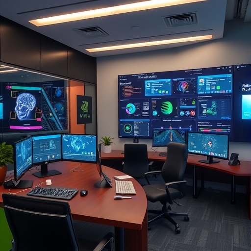 輝達辦公室展示AI技術