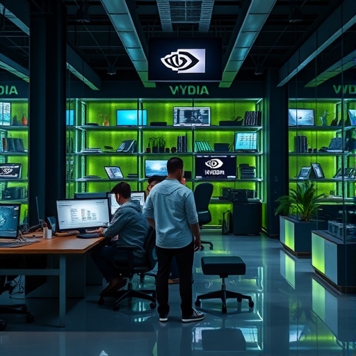 輝達辦公室展示AI技術