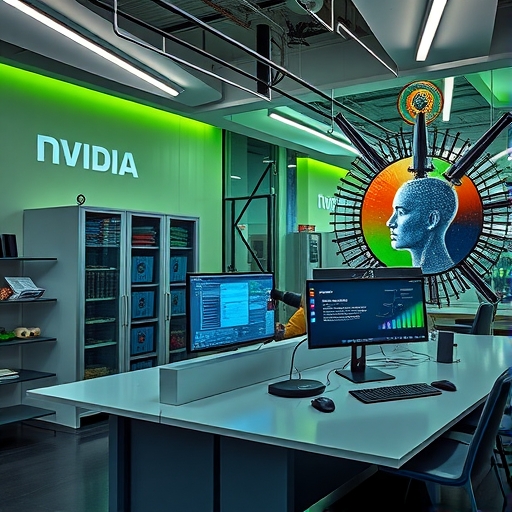 輝達辦公室展示AI技術