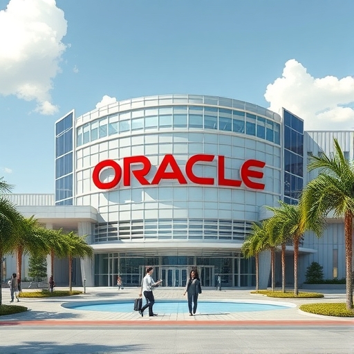 具有未來設計的甲骨文總部大樓