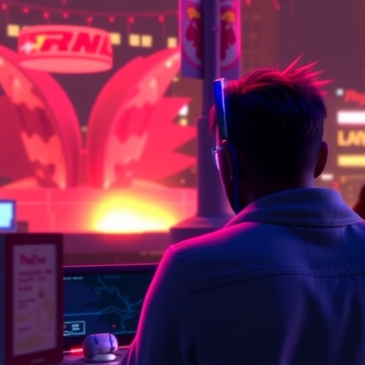 一位男子正在街頭交易股票