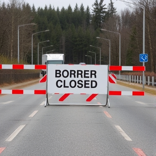 波蘭邊境關閉現場