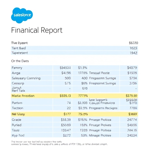 Salesforce財務報告圖表