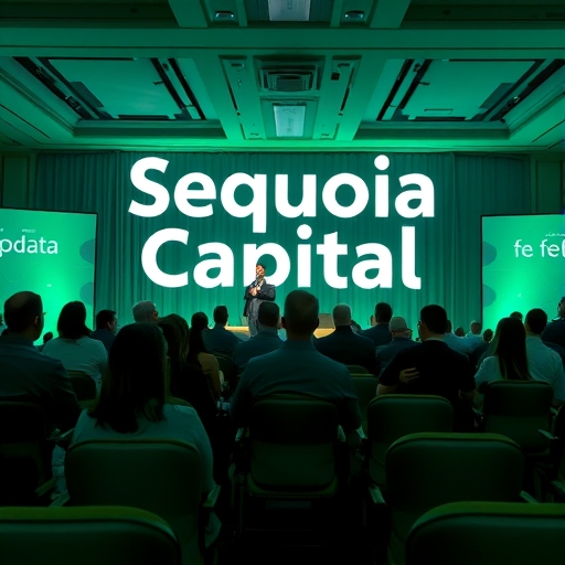 紅杉資本標誌在科技會議中