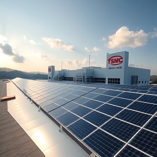 台積電工廠屋頂太陽能系統