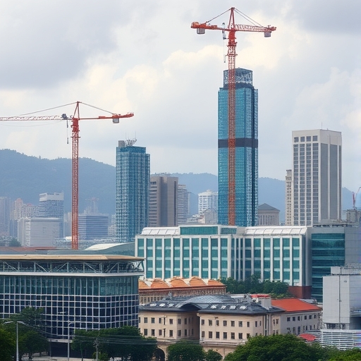 台積電嘉義廠內部施工現場