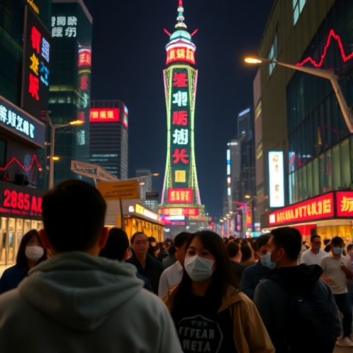 一位男子正在街頭交易股票