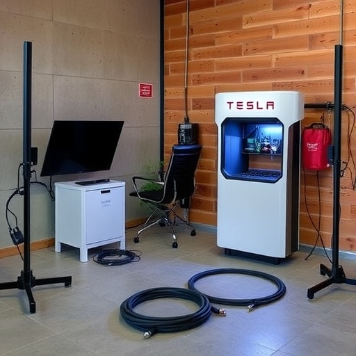 Megapack 安裝完成後的儲能系統