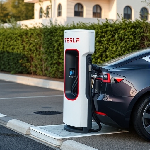 特斯拉電動車充電站