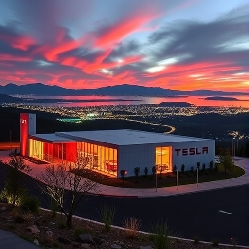 特斯拉總部壯麗景觀