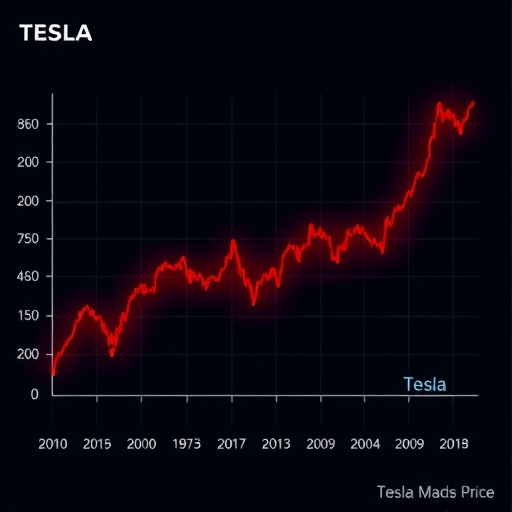 特斯拉股價下跌圖表