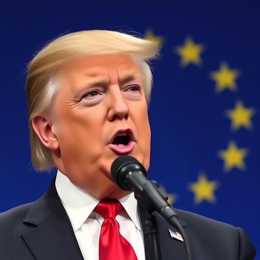 川普正在對歐盟發表演說