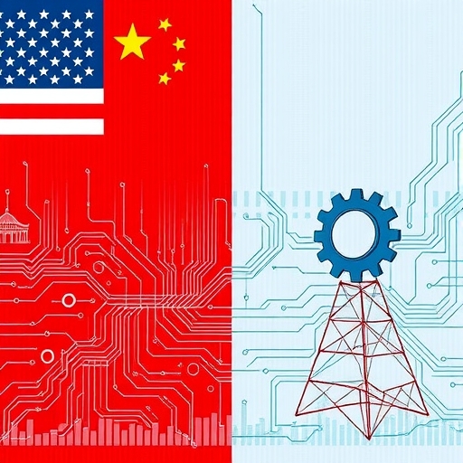 美中科技競爭的圖像表現