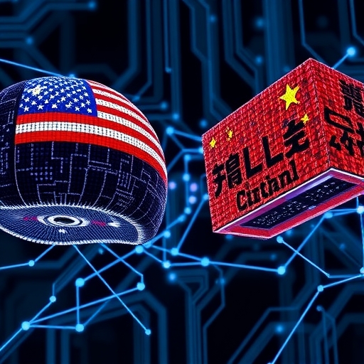 美中科技競爭的圖像表現