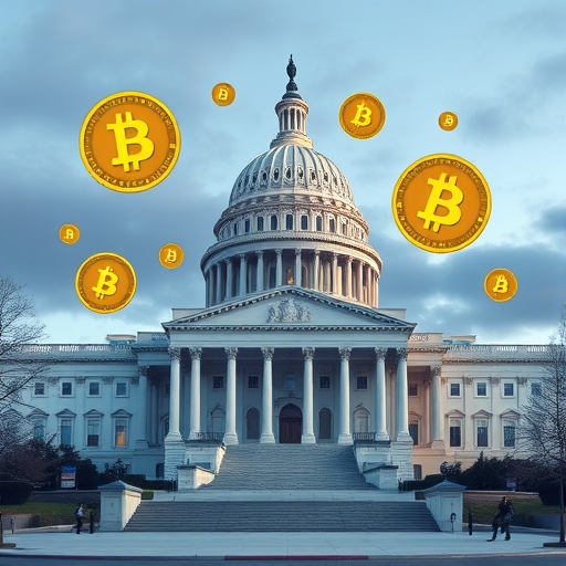 美國國會大樓與加密符號