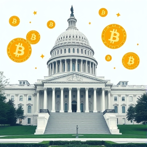 美國國會大樓與加密符號