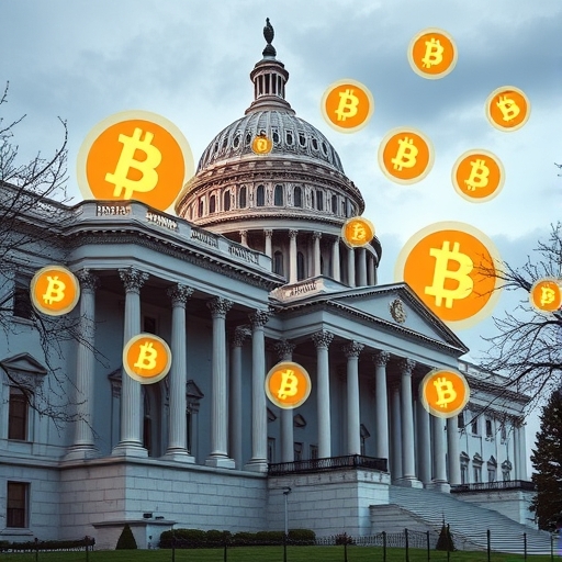 美國國會大樓與加密符號