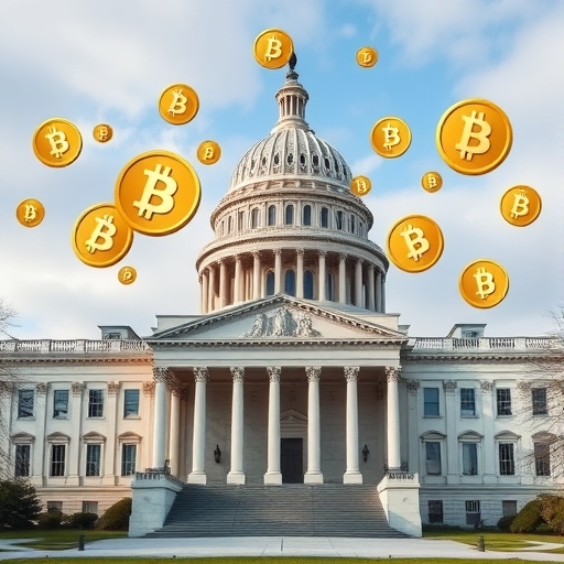 美國國會大樓與加密符號