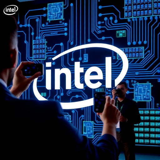 美國政府支持英特爾的象徵圖像