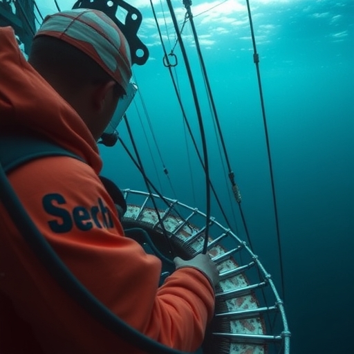 海底電纜被切斷的場景