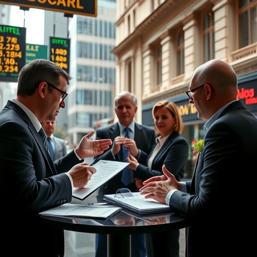 華爾街分析師們聚集在會議室討論投資策略