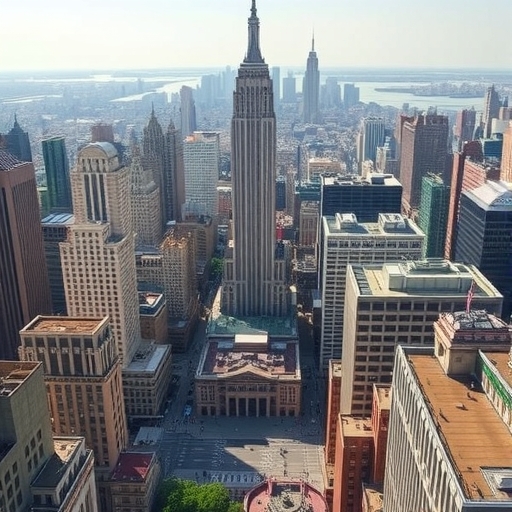 從上方觀察的華爾街