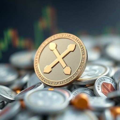 XRP加密貨幣交易概念圖