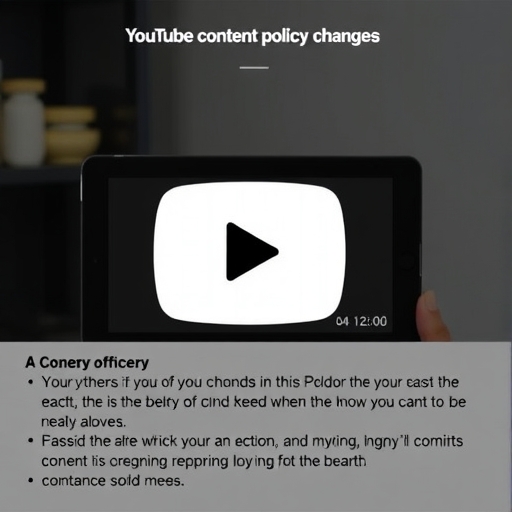 YouTube內容政策變更圖示