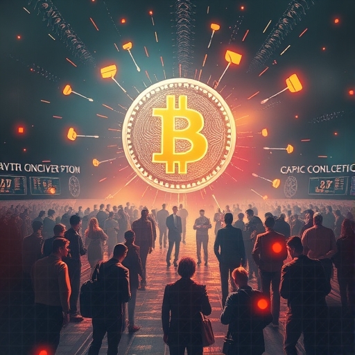 加密貨幣市場衝突的數位藝術圖像 3