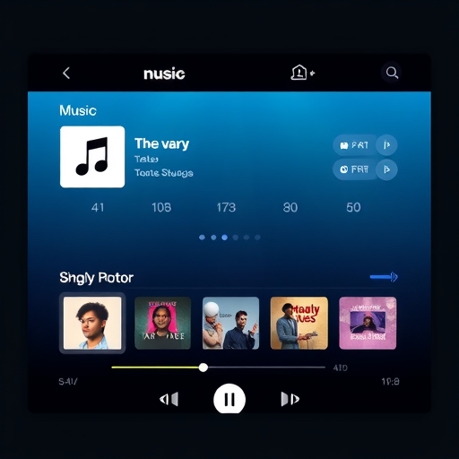 數位音樂串流介面展示圖