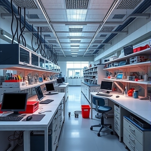 一間現代化半導體實驗室