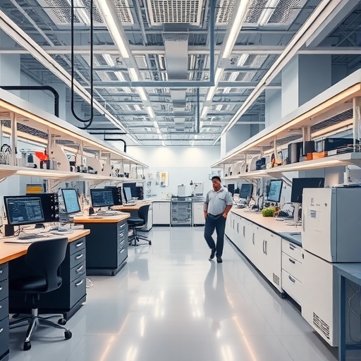 一間現代化半導體實驗室