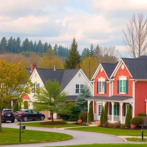 一個和平的社區，擁有大房子