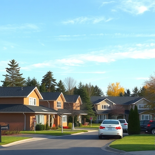 一個和平的社區，擁有大房子