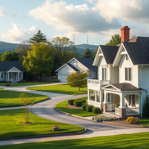 一個和平的社區，擁有大房子